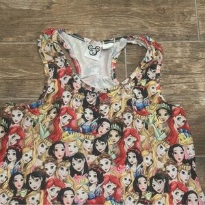 M M Disney Multicolor Princess Sleeveless Athletic Tank